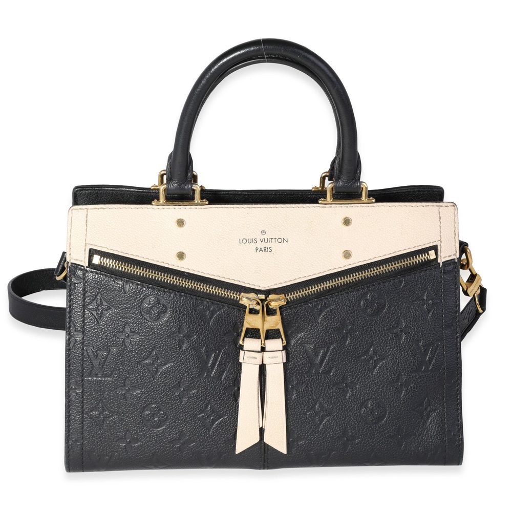 Louis Vuitton Black & Creme Empreinte Leather Sully PM